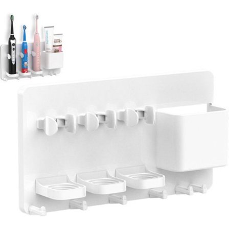 Tandbørsteholder - Elektrisk Tandbørsteholder - Høj Kvalitet - Justerbar - Vægmonteret - Tør