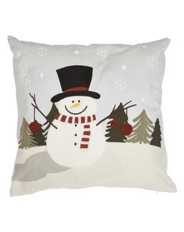 Kuddfodral Olog med broderad snögubbe 1-pack Natur - ,Kök - Fondaco