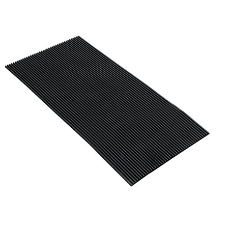 Entrématta, ribbad, 990 x 590 mm, svart
