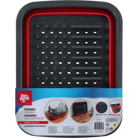Tallrikshyllor - tallriksavskiljare Dirt devil FOLDABLE DISH DRYER WITH DRAINER