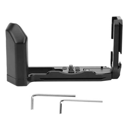 Sträckbar snabbkoppling L-platta vertikal fotografering kamerahandtag 1/4in 3/8in med kallskofäste för Fujifilm XT4 ILDC