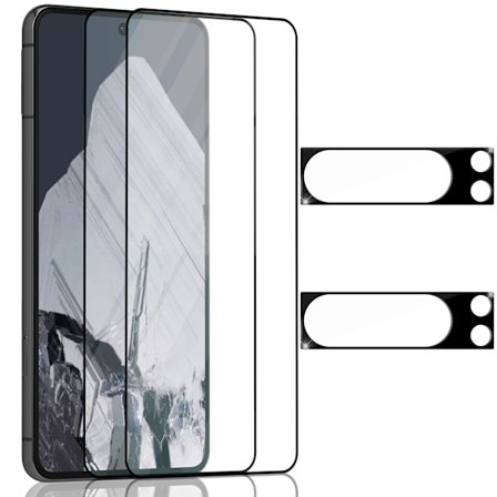 2-Pack Google Pixel 8 Pro Skärmskydd & 2-Pack linsskydd - Härdat Glas 9H - Super kvalitet 3D