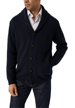 Eton Stickad Cardigan Med Shawl-krage Tröjor Herr Blå L