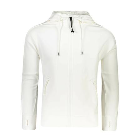C.p. Company Diagonal Raised Fleece Goggle Hoodie vit, Herr, Herr, Storlek: L