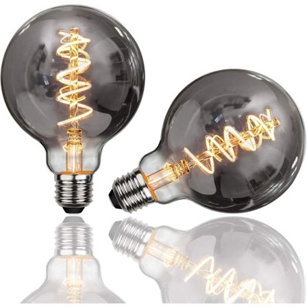 Edison Pære, 2 Stk. E27 G95 4W Vintage LED Pære Dekorativ Lampe Retro Filament Pærer Antik Pære Varm Hvid