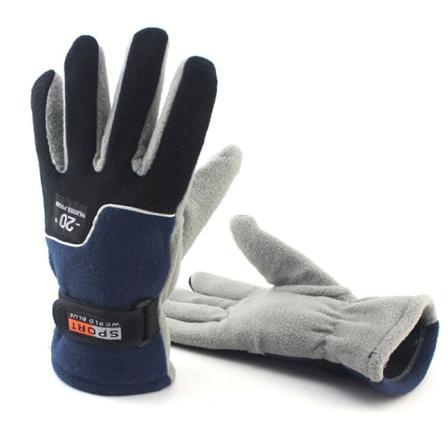 -20°C Vintervarme fleecehandsker til mænd Termisk sport, cykelsne Blue