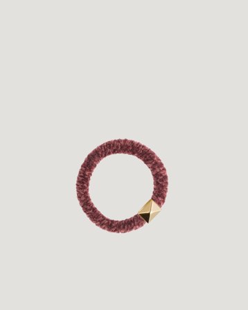 Dark Department Fluffy Fat Hair Tie W/Gold Rød Accessoarer Pige - Kids Brand Store