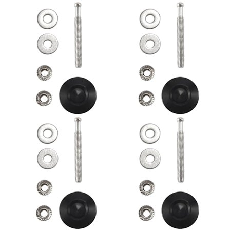 4x Painonappipikakiinnitys Auton Konepellin Salpalukko Puskurin Klipsi Musta