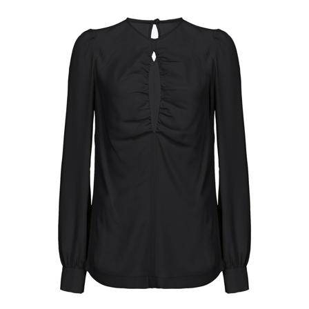 Pinko Bucciano Bluse Crepe de Chine Sort, Dame Bluser