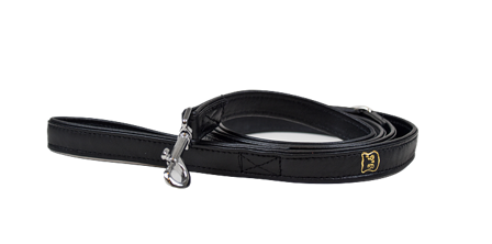 Gustaf och Evita - Hundkoppel/Kattkoppel Skinn Svart 180 cm, 20 mm - Hund - Halsbånd - ZOO.no