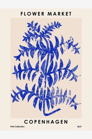 Pelcasa - Juliste Flower Market Copenhagen - Beige - Julisteet - - Homeroom