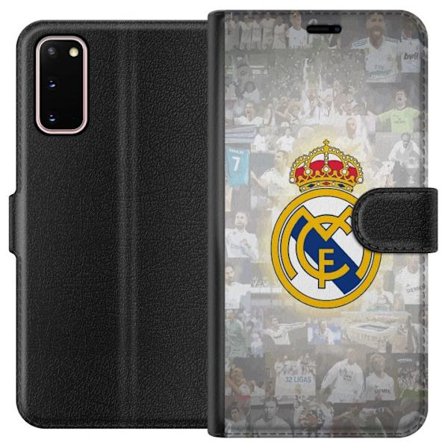 Kompatibel Tegnebogsetui til Samsung Samsung Galaxy S20 Real Madrid Emblem Fodbold Klubmærke Hvid Guld Design Champions League Mester La Liga Fans Ik