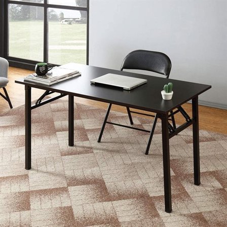 Kokoontaitettava työpöytä 140x60x75cm - Svart Pähkinäpuu