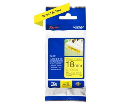 Brother Tape TZES641 18mm svart på gul - Lyreco - Kontorsmaskiner - Märkmaskiner och tape - Tape - Brother TZ