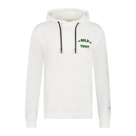 In Gold We Trust Colorblock Hoodie Hvid, Herre