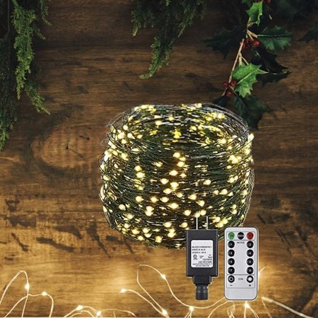 LED Lyslenke 30/40/50 Meter med Fjernkontroll 8 Lysinnstillinger