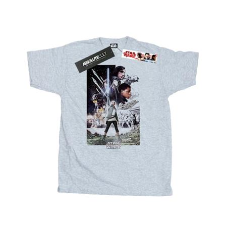 Star Wars: The Last Jedi Herr T-shirt i bomull med karaktärer, 3XL, sportgrå Sports Grey 3XL