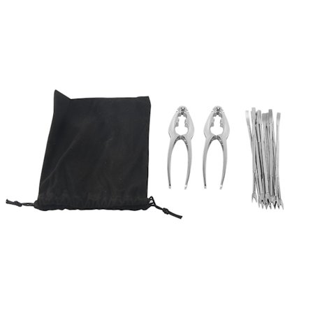 Fisk og skaldyr Værktøjssæt, Krabbebens-cracker og gafler i rustfrit stål Nøddeknækkersæt Skaldyrsskaller 12 stk.