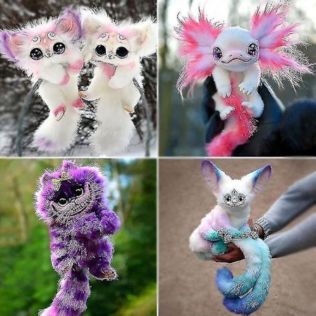 Legendariska Elf Creature Plyschleksaker Kawaii Elf Creatures Salamander Axolotl Plyschdocka Leksaker För