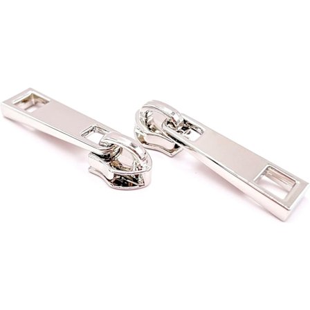 30 stk. #5 Glidelåsdragere Metall Nylon Spiral Glidelåsdrager Bulk Glidelåsskyver Glidelåshode for Veskeveskelaging Håndveskelaging Håndverk Søm Sølv