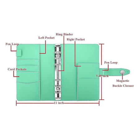 A6 Binder Budget Cover A6 Binder Lommer Udgiftsbudgetark B