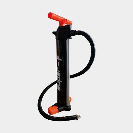 Super-F Handpump med manometer til SUP 2 bar 2x2100cc svart/röd