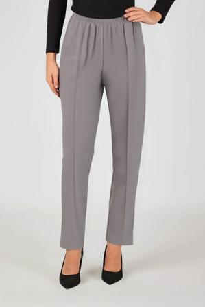 Brandtex - Anna Bukser - Sand / Grå - Regular Fit / Elastik i Taljen