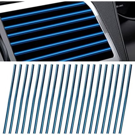 Sininen, 20 kpl 20 cm:n auton ilmanvaihtoaukon lista, koristelistat auton ilmastointilaitteeseen
