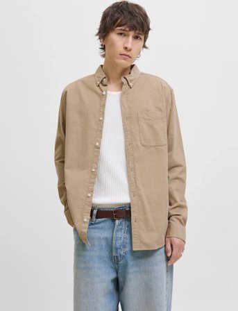Jack & Jones Jjeclassic Cord Shirt L/S Sn - Beige - L