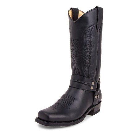 Herrstövel med fyrkantig tå Casual Boots Mid Calf Black 10