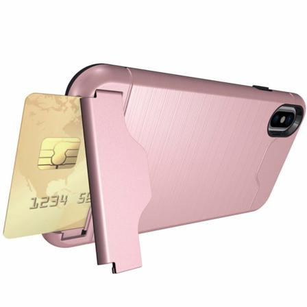 Elegant Smart Skal Med Kortfack - Iphone Xs Max Grå