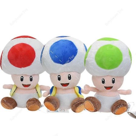 16cm Sopp Søt Klassisk Spill Rød Blå Gul Padde Plysj Fylte Dukker Plysj Leker For Barn Gaver