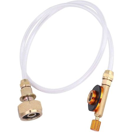 Gassbeholder Påfyllingsadapter, delikat Kobber Lett Holdbar Kompakt, flat Gassbeholder