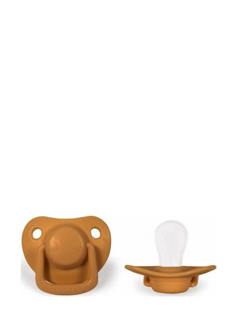 2-Pack Pacifiers - Golden Mustard 0-6 Months Orange Filibabba
