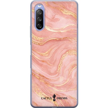 Yhteensopiva Puhelinkuori Sony Sony Xperia 10 III Cactus and Friends – RoseGoldFlow