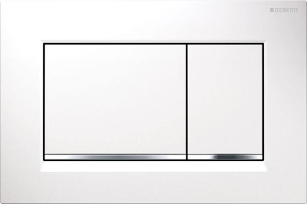 Geberit Sigma 30 Betjeningsplade dobbelt flush Hvid/krom, Badeværelse
