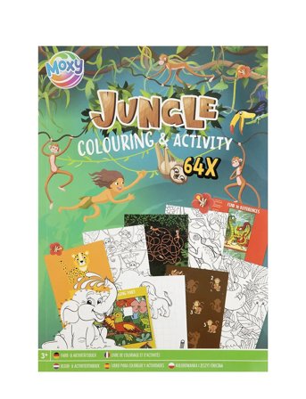 Colouring & Activity Book A4 Jungle, 64 Pages Patterned Sense