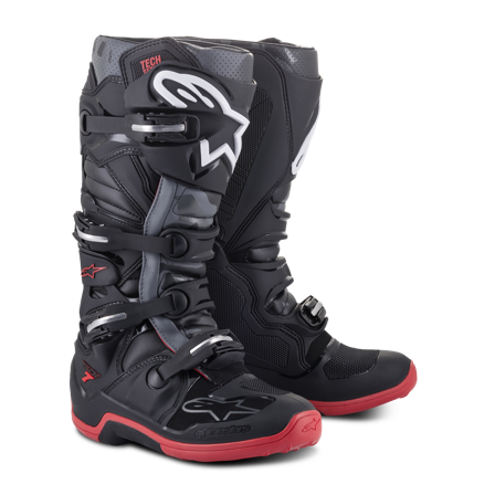 Crosslaarzen Alpinestars Tech 7 Zwart/Grijs/Rood 52