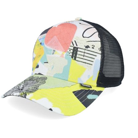 Djinns - Multi trucker Boné - Hft Cap Just Wild Khaki/Yellow/Black A-Frame Trucker @ Hatstore