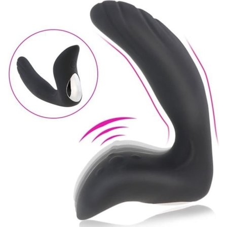 Massasjeenhet, kraftig vibrerende prostatamassasjeapparat, analplugg, 10 stimuleringsmønstre, silikon anal dildo for voksne