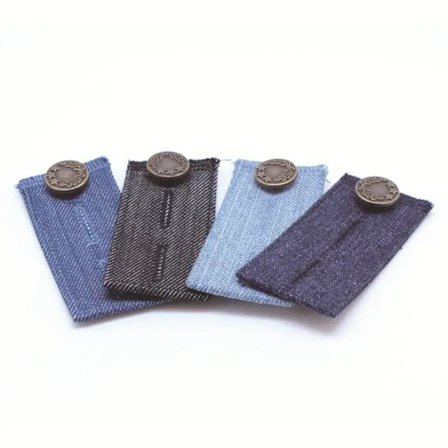 Pieces Talje Knapforlængere, Elastisk og Justerbar Knapforlænger kompatibel med Jeans, Bukser Taljeforlænger, Aftagelige Knapforlængere Bukser