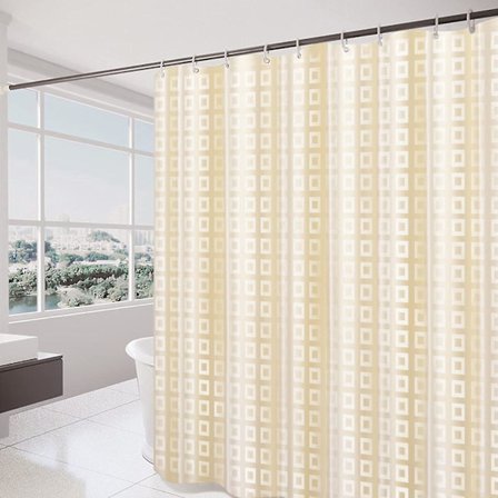 Vedenpitävä ja homeenkestävä kangassuihkuverho, 180x200cm, 12 koukun ja painotetun helman kanssa pohjassa