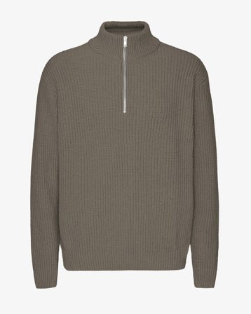 Merino Quarter Zip - Dusty Olive - Male - S