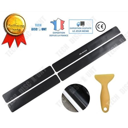 TD Bilklistermærke sport familie dørbeskyttelse kulfiber dørtrin solid skridsikker stang bånd