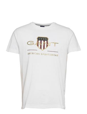 D2. Archive Shield Ss T-Shirt T-shirt Hvid GANT