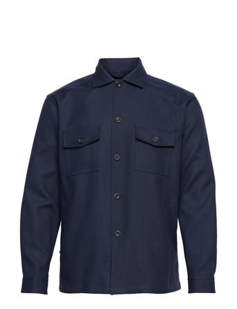 Men's Shirt: Casual Twill Overshirts Sininen Eton