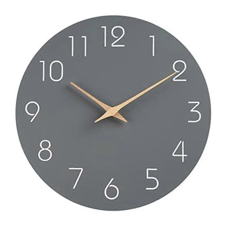 Væg ur lydløst ikke-tikkende vægure batteridrevet - moderne simpelt træur dekorativt