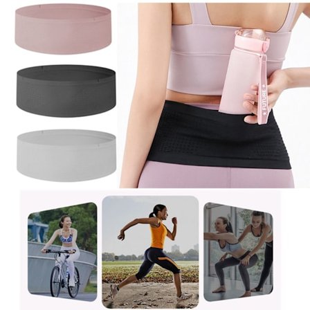 Stickad midjeväska Stretch sporttelefonväska Portable Pack Gym Cykling