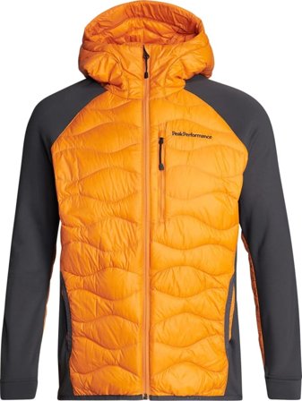 Peak Performance Men's Helium Down Hybrid Hood Men middle-layer down jackets Orange M