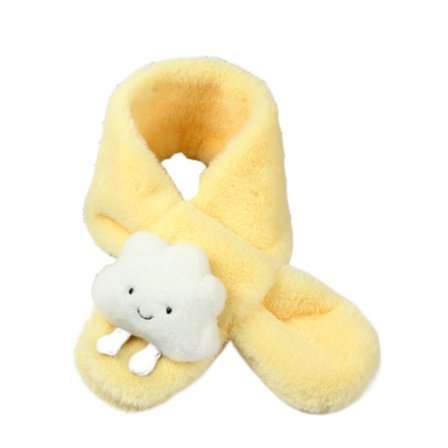 Tegneserie Fuskepels Skjerf Kuldebeskyttende Krage GUL